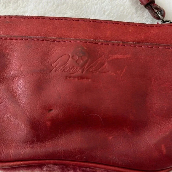 Patricia Nash Leather Sherpa Berry Red Wristlet wallet - Picture 3 of 6